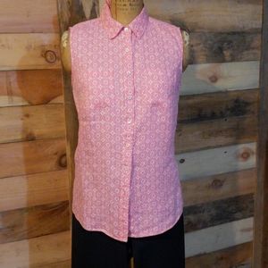 Talbots sleevless linen blouse